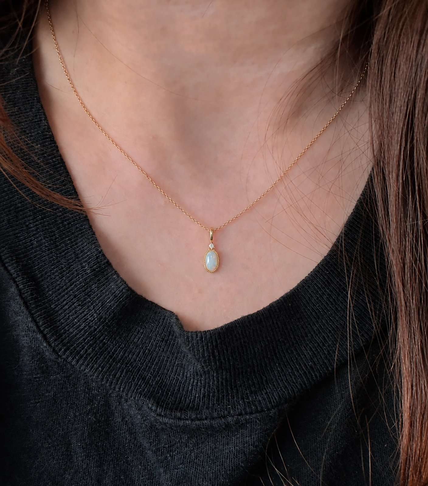 Odette Opal Pendant Necklace | vasa new york